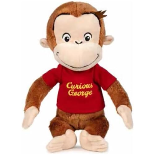 Imagen de Grandi Giochi Curioso como George Peluche de George con Camiseta roja 25cm CUU12000