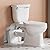 Macerating Toilet with Pump for Basement, Upflush System, 17.7'' Tall Elongated Bowl, Nano-Glaze Finish, Sewerage Pump with 4 Water Inlets for Toilet, Laundry, Sink & Shower Waste Disposal