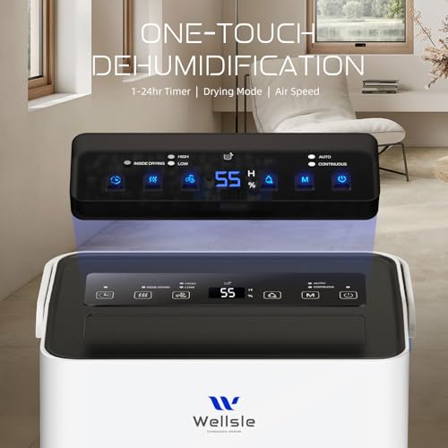 4500 Sq.ft Dehumidifier for Basement and Garage, 80 Pints Home Dehumidifier with Drain Hose and Water Tank, Quiet Dehumidifiers for Bedroom, Living Room, Office. - Image 5