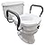 Carex E-Z Lock Raised Toilet Seat With Handles, 5" Toilet Seat Riser with Arms, Handicap Raised Toilet Seat For Seniors and Elevated Toilet Seat