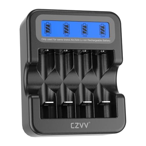 czvv Chargeur de Piles Lithium 4 Emplacements Cover