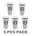 Starbucks Reusable Travel Cup to Go Coffee Cup (Grande 16 Oz) 5 Pack