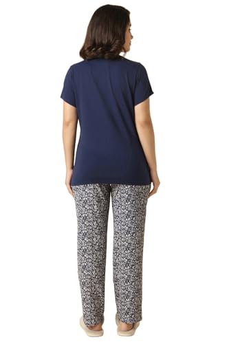 Image of Van Heusen Women's Printed Lounge Pants | Drawstrings & Side Pockets | Ultra Soft Fabric | Relaxed Fit | At home pyjamas | Everyday Comfort | Printed | Style 55306 | Available in Pack of 1 & 2