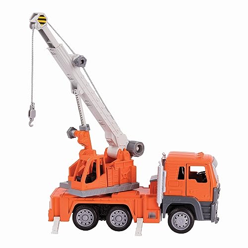 Driven by Battat – 35-teiliges Baustellen Spielset für Kinder – Kran Spielzeug & Zubehör – Großes Set – Spielzeugbrücke, Straßenschilder und mehr – ab 3 Jahren – Micro Brückenbau Spielzeug (35 Teile)