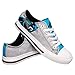 FOCO NFL Carolina Panthers Womens Ladies Glitter Low Top Canvas Sneaker Shoesladies Glitter Low Top Canvas Sneaker Shoes, Team Color, 8/Large
