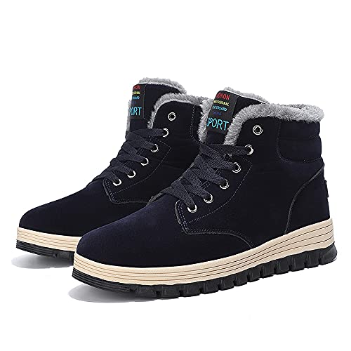 Eliogn Men's Fashion Casual Sports Shoes Winter Plush Lining Snow Boots Outdoor Sports Hiking Shoes2