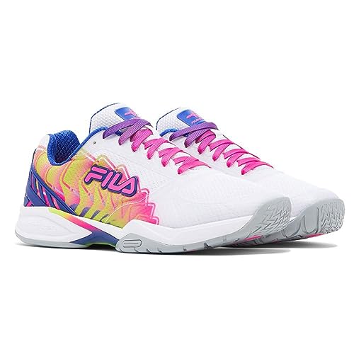 Fila Volley Zone Pickleball Shoes Women (Wht/Kopk/Mblu)3