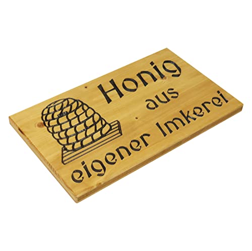 Werbeschild "Honig aus eigener Imkerei" aus Holz Imkerei Bienen Schild Werbung, Inkl. Dach – Bild 5