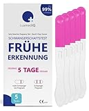 5x LuxmedIQ Schwangerschaftstest Frühe Erkennung - 5 Tage früher Testen - über 99% Zuverlässig