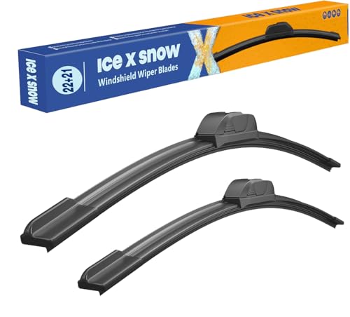 Image of 22 inch+21 inch Water Repellent Windshield Wiper Blades Replacement for Jeep Grand Cherokee 2021-11 Toyota Tacoma 2014-05 Honda Pilot 14-09 Dodge Durango 21-2011 All-Season Performance Wiper Blades