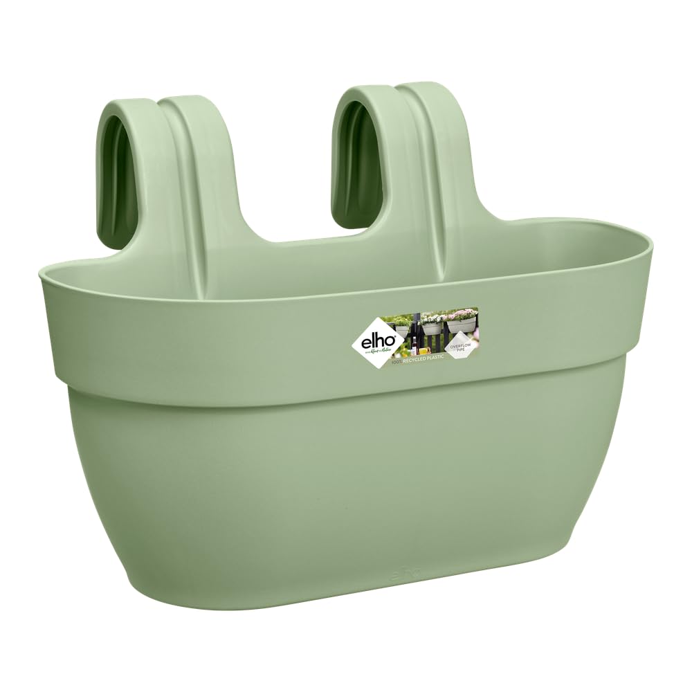 Elho Pistachio Green Vibia Campana Easy Hanger M 36 - Planter For Balcony & Outdoor - Ø 36.0 X H 26.5 Cm - Green
