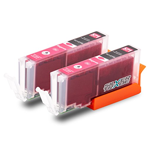 2x cartucce inchiostro compatibile per Canon CLI-571XL magenta con chip per Canon Pixma MG5750 MG5751 MG5752 MG5753 MG6850 MG6851 MG6852 MG6853 MG7750 MG7751 MG7752 MG7753 MG7752 MG7753