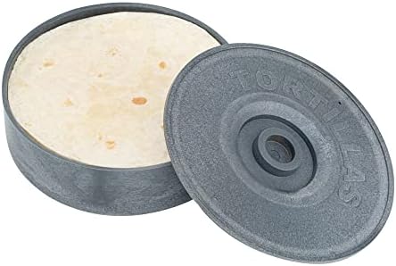 Restaurantware 8.5 x 2.3 Inch Tortilla Warmer 1 Microwavable Tortilla Holder - Lid Included Insulated Gray Plastic Tortilla Keeper Tortilla Server For Homes and Restaurants Durable