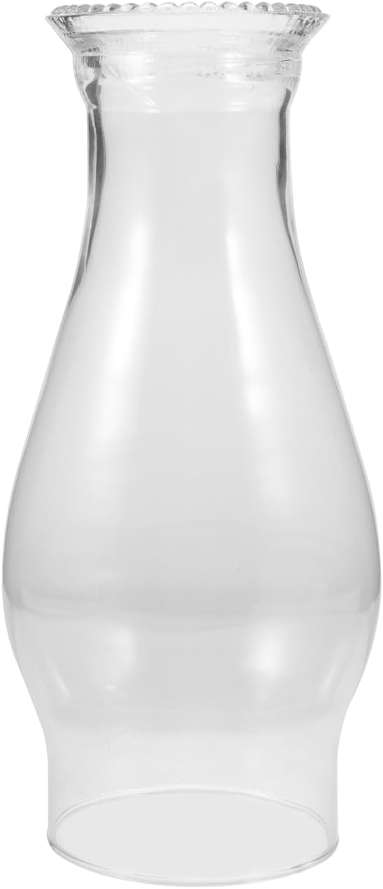 Hemobllo Glass Oil Lamp Chimney 8.07In Clear Heat-Resistant – Shatter-Resistant Cylinder Design Adjustable Fit – for Indoor Kerosene Lamps Vintage Lanterns for Home Decor Emergency Lighting