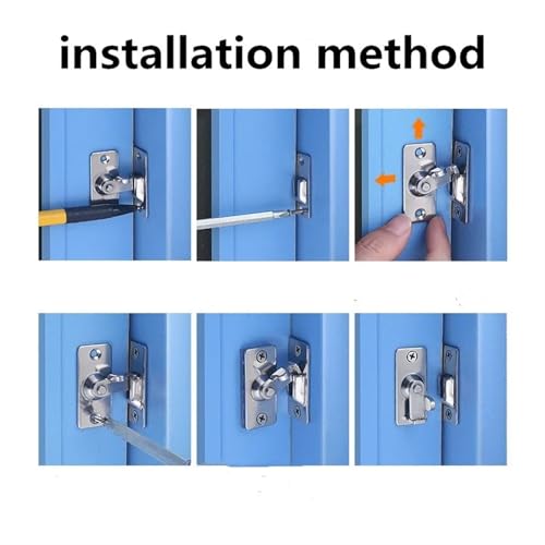 Boucle à angle droit 90° en acier inoxydable 304 pour porte de maison - 7