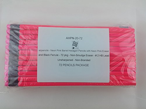 Lápices EZPENCILS Neon Rosa 72 unidades un afilado miniatura 3
