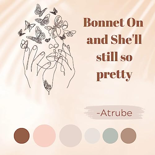 Image of Silk Satin Hair Bonnet Reversible Sleep Cap with Adjustable tie Band Head wrap Women Scrunchies Satin Wrap Silk Bonnet for Hair (Purple) (Head Circumference - 21 inch ~ 23 inch)