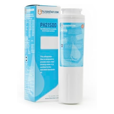 PureH2O PH21500 Compatible Replacement for Select Maytag, KitchenAid, Whirlpool, Sears Kenmore, Bosch, EcoAqua, IcePure, and More Refrigerator Models, Carbon Water Filter Cartridge Cover