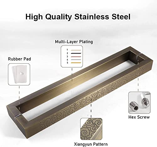 Poignée porte coulissante bois et verre bronze rouge pour cuisine chic
