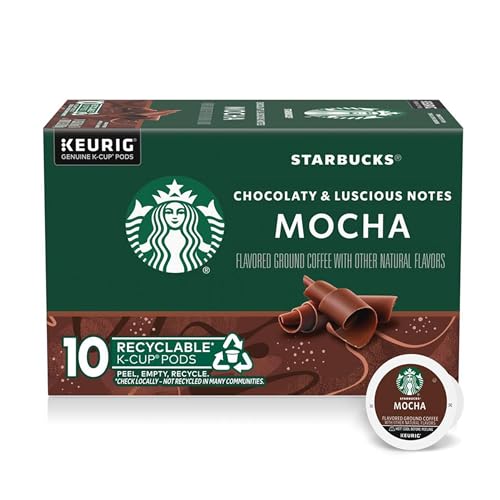 Starbucks K-Cup Coffee Pods, Mocha Flavored Coffee, Naturally Flavored, 100%