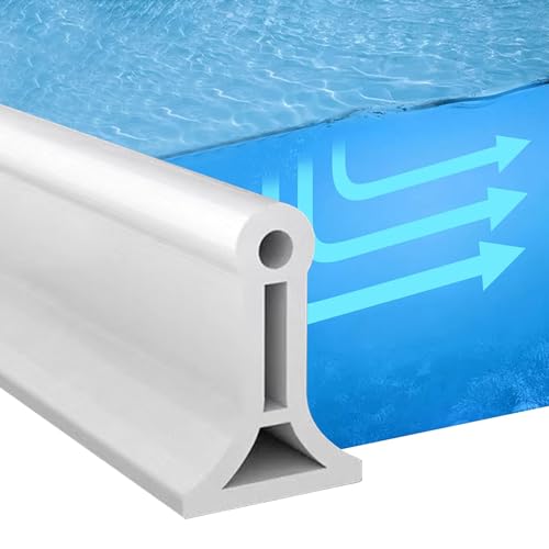Barra de protección contra golpes para ducha, autoadhesiva, curvada, umbral de ducha, suelo de mojado y seco, plegable barrera de agua para ducha, suelo para cocinas, inodoros, mampara de ducha (3 m)