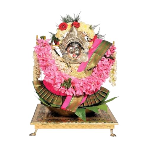 Coconut Kalash Kadi Kalasam Flower Stand Stick for Vaibhav Lakshmi Varalakshmi Pooja and Home Temple Decor (Metal Golden Yellow Colored) thumbnail 6