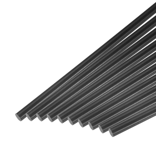 Image of MECCANIXITY ABS Plastic Rod Round Solid Bar 6mm x 400mm Black for DIY Model Material, Architectural Model Making, DIY Sand Table, Pack of 10 Pcs