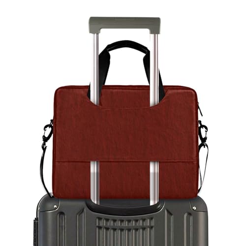 Maletín para laptop tipo mensajero 15.6 pulgadas marrón rojizo miniatura 4