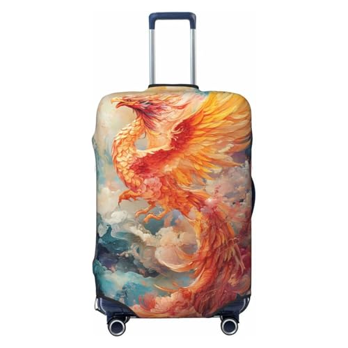 Golden Fiery Phoenix Travel Luggage Covers - Elasticity Suitcase Covers Protector for Luggage 18-32 Inch