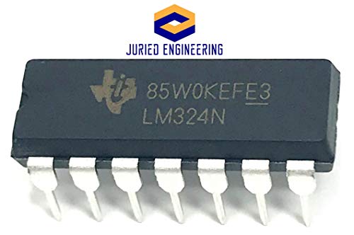 Juried Engineering LM324N LM324 Quadruple Independent High-Gain Frequency-Compensated Operational Amplifier Op-Amp IC DIP-14 14-PIN DIP Breadboard-Friendly (Pack of 3) - Thumbnail 3