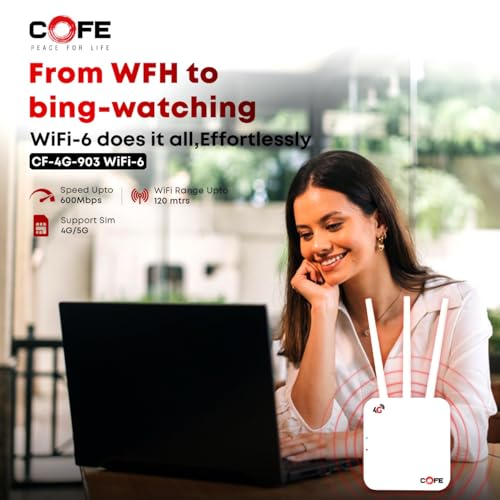 Image of COFE CF-4G 903 4G SIM Router | 300Mbps | All SIM Compatible | Plug & Play | DVR /NVR Support
