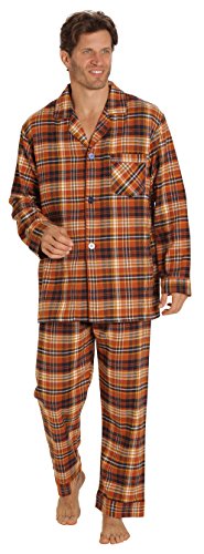 EVERDREAM Sleepwear Mens Flannel Pajamas, Long 100% Cotton Pj Set3