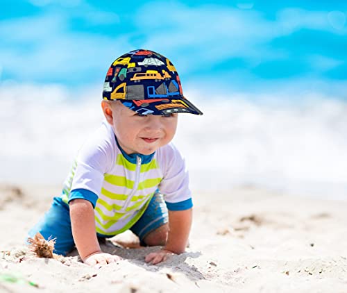 Sun Hat For Baby Boy And Baby Girl,Boys Girls Caps, Baby Baseball Caps Cotton Infant Toddler Kids Hat (3-4 Years, Navy Car) #TOP5