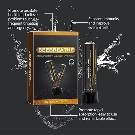 Bee Breath Men's Prostate Wellness Nasal Inhaler - Herbal Formula for Energy, Hormonal Support and Life Power. Natural nose spray for daily prostate health, mood balance and immune boost (1) Bee Breath Men's Prostate Wellness Nasal Inhaler - Herbal Formula for Energy, Hormonal Support and Life Power. Natural nose spray for daily prostate health, mood balance and immune boost (1)