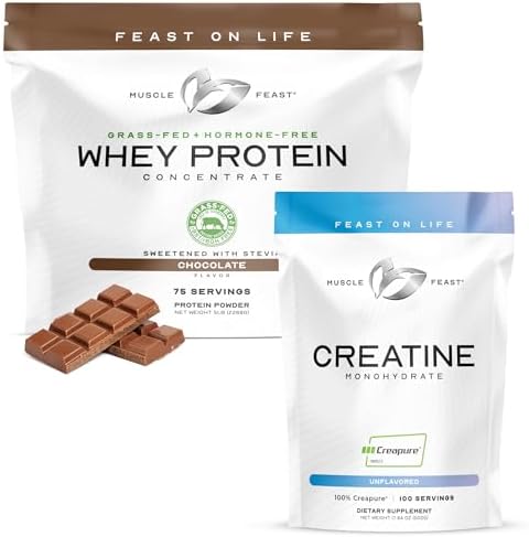 Amazon.com: Muscle Feast Bundle – Grass-Fed Whey Protein Concentrate ...