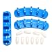Rolabling 3 pcs False Nail Art Tips Practice Display Stand Tool for Gel Nail Polish DIY Nail Training Tools (Blue)