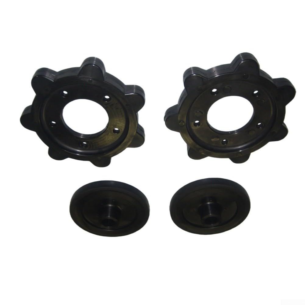 Set pignone e ruota folle dell'albero motore per motoslitta Cat, per codici articolo 0102-015,0102-077,0102-011,0102-007, componenti di ricambio neri