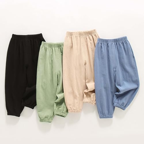 Miipat Toddler Boy Girl Pants 3 Pack Casual Long Jogger Pants Little Kids Basic Elastic Waist Harem Trousers4