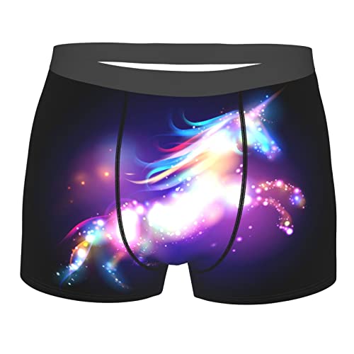 942 Herren Unterwäsche Einhorn Magie Mit Sternen Männer Boxershorts Mit...