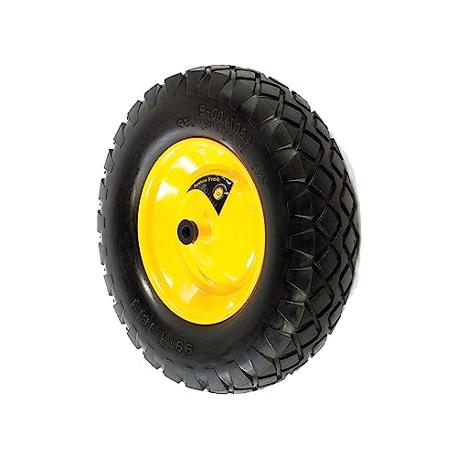 Haemmerlin Puncture Proof 400mm Wheelbarrow Wheel - Solid Tyre Durable and Maintenance-Free Solution with Metal Centre for Smooth Transportation Work
