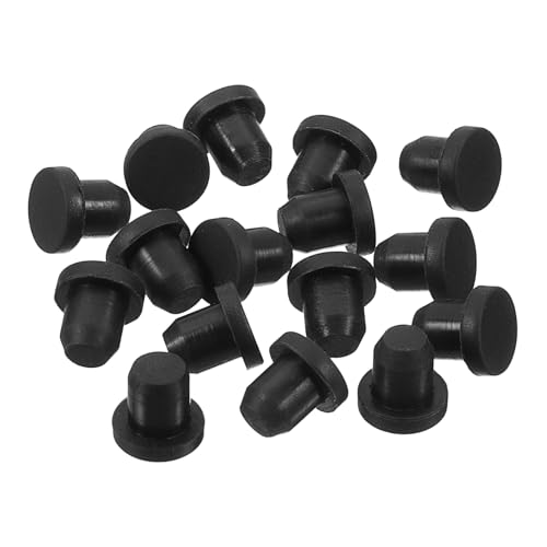 QUARKZMAN 32 Pezzi Tappo in Gomma Nero, 6,5mm Tappo Fori per 6-6,3mm/0,24-0,25