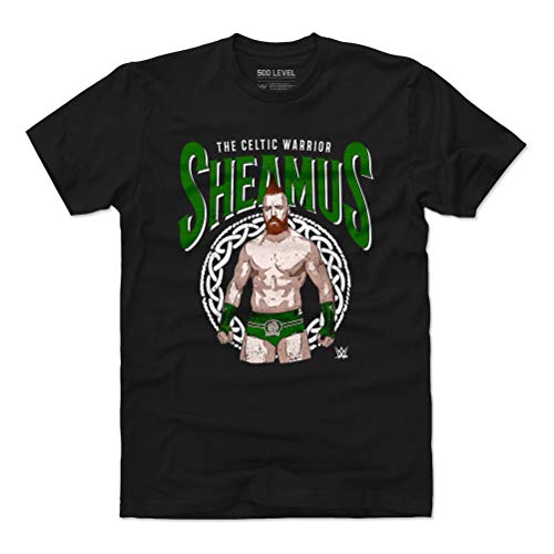 500 LEVEL Sheamus WWE Shirt (Cotton, X-Large, Black) - Sheamus The Celtic Warrior WHT