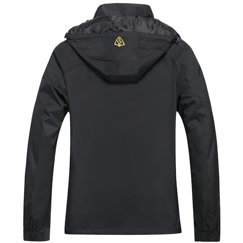 GIISAM Women's Black Waterproof Rain Jacket - Medium Size for Travel, Hiking, and Cycling - Image 5