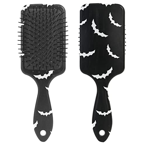 Bats Halloween Goth Hair Brush For Women Girls, Anti Static & Frizz Air Cushion Massage Comb For Long, Thick, Curly, Wavy, Dry Or Damaged Hair, No More Tangle #TOP7