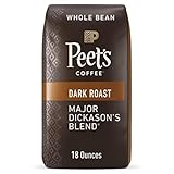 Peet's Coffee, Dark Roast Whole Bean Coffee - Major Dickason's Blend 18 Ounce Bag