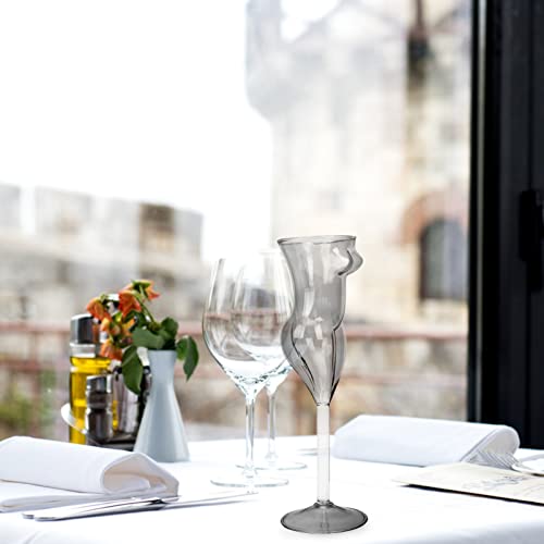 Angoily Stained Glass Miss Wine Glass Body Glass Cocktail Glass Beauty Body Whiskey Wine Glasses Champagne Goblets For Party Home Bar Grey Clear Tumbler #TOP1