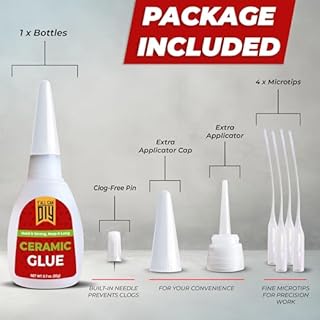 Y'allCanDiy Waterproof Super Glue for Ceramic - Ceramic Glue Repair for Pottery, No Smell After Cure. Best Cyanoacrylate Based Adhesive for China and Porcelain