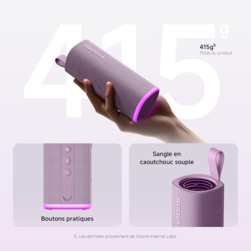 XIAOMI Sound Play Enceinte Bluetooth Portable 18W, Son Puissant Immersif, Connexion Multi-Enceintes Auracast, Lumière RGB Ambiante, Jusqu'à 14H d'autonomie, Résistance IP68 à la poussière, Vert