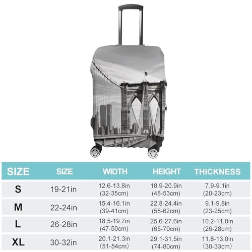 Brooklyn Bridge Printed Luggage Cover Protector, Fits 18-32 Inch Luggage2