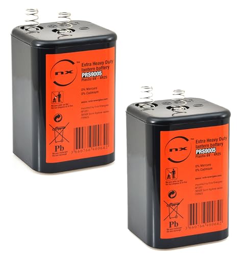 NX - 2 X 4R25 6v Carbon Zinc Lantern Battery TORCH/LANTERN/PJ996 6V Battery - : 4R25 ZINC Chloride - Powerful - Long Lasting